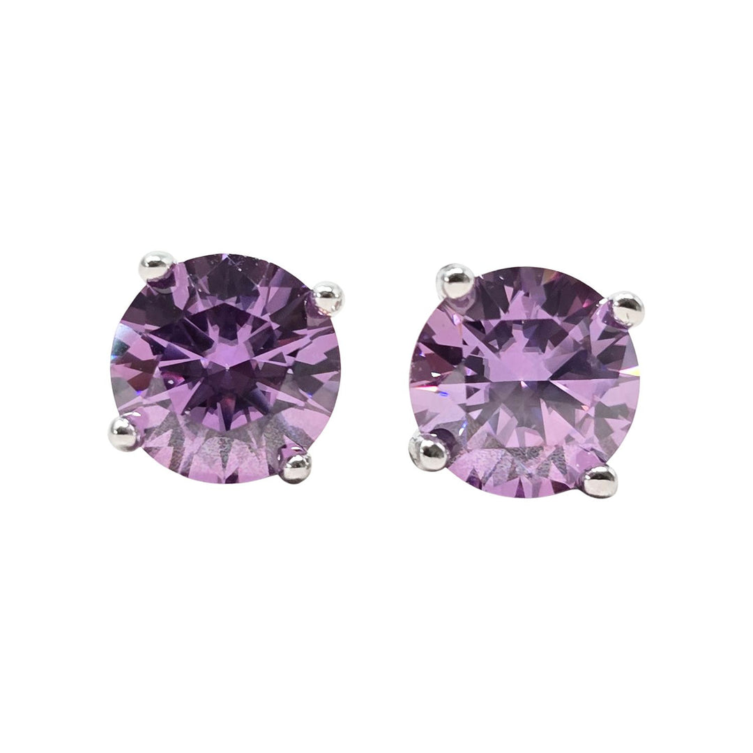 Alexandrite Moissanite Crystal Sterling Silver Earrings