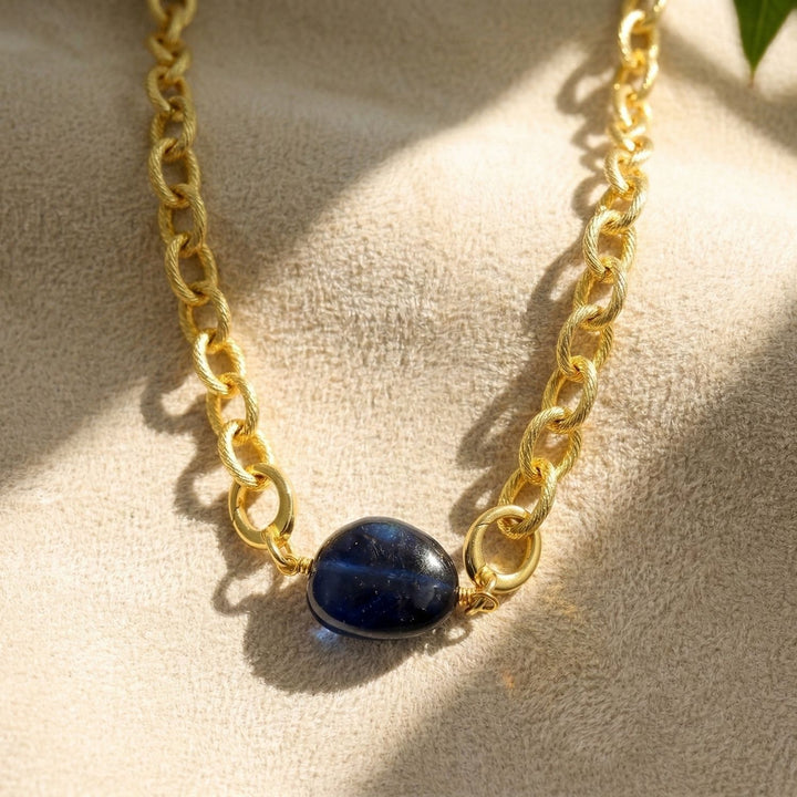 Sapphire September Birthstone Statement Pendant Necklace