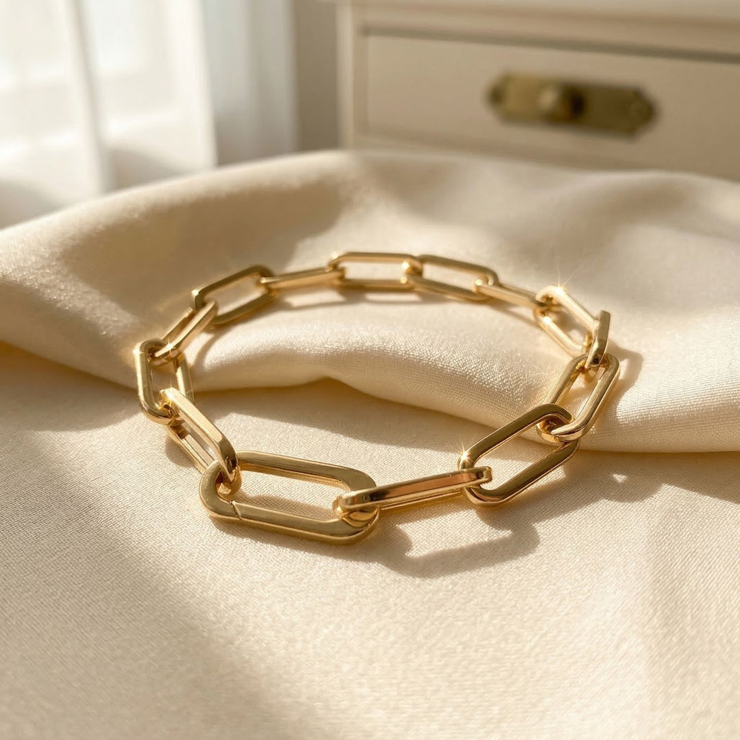 18ct Gold Vermeil Plated Magic Link Charm Bracelet