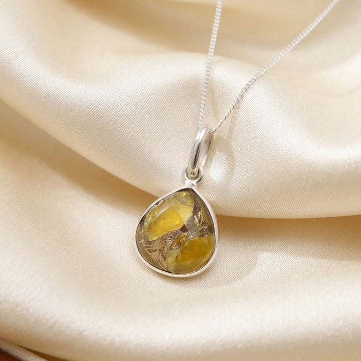 Citrine November Birthstone Sterling Silver Necklace