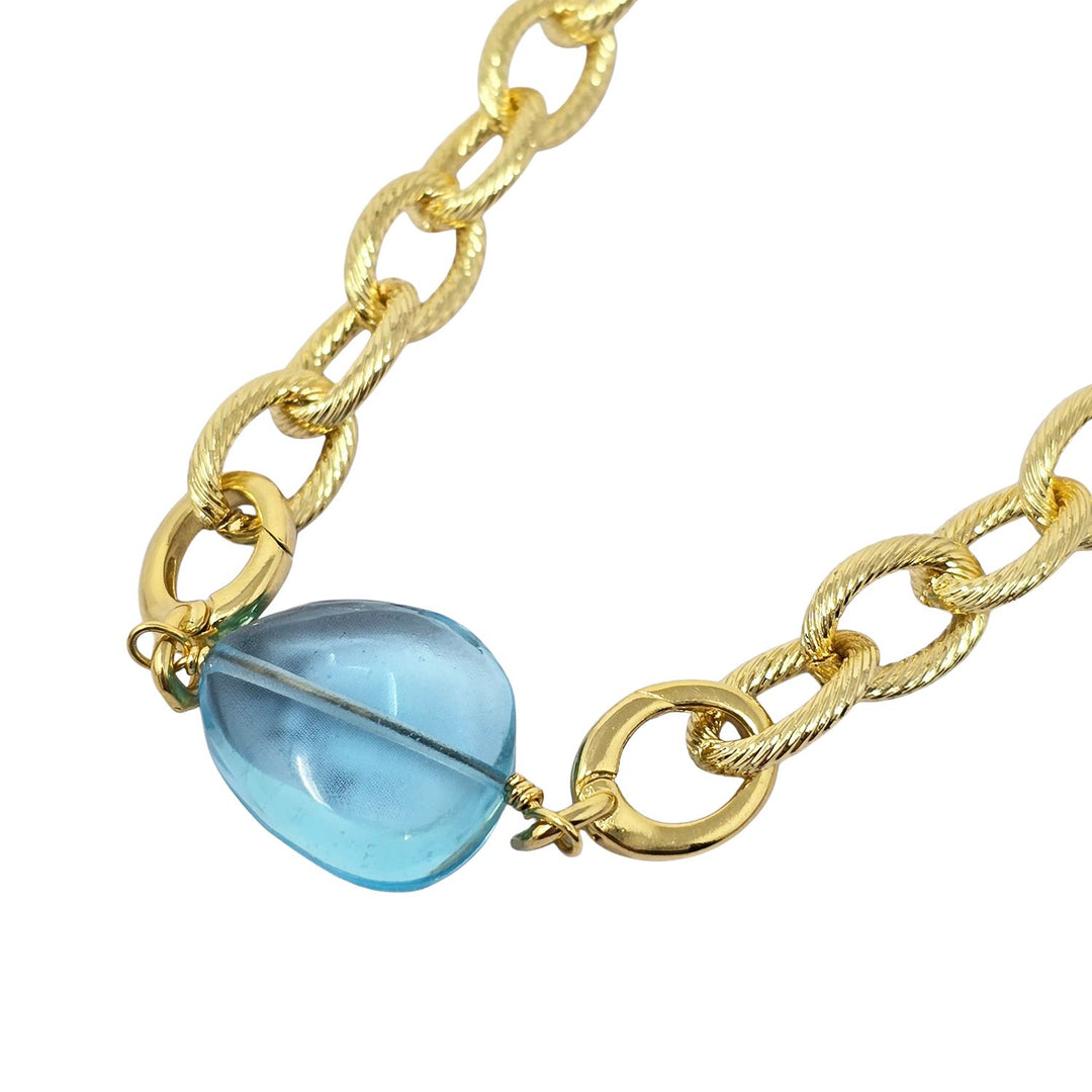 Aquamarine March Birthstone Statement Pendant Necklace