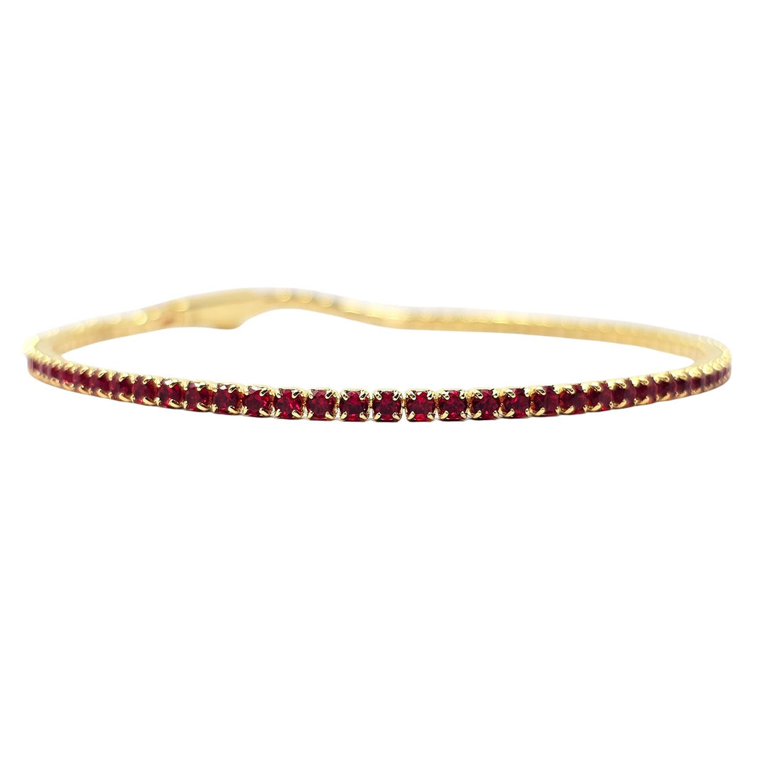 Garnet January Birthstone Dainty Tennis Bracelet
