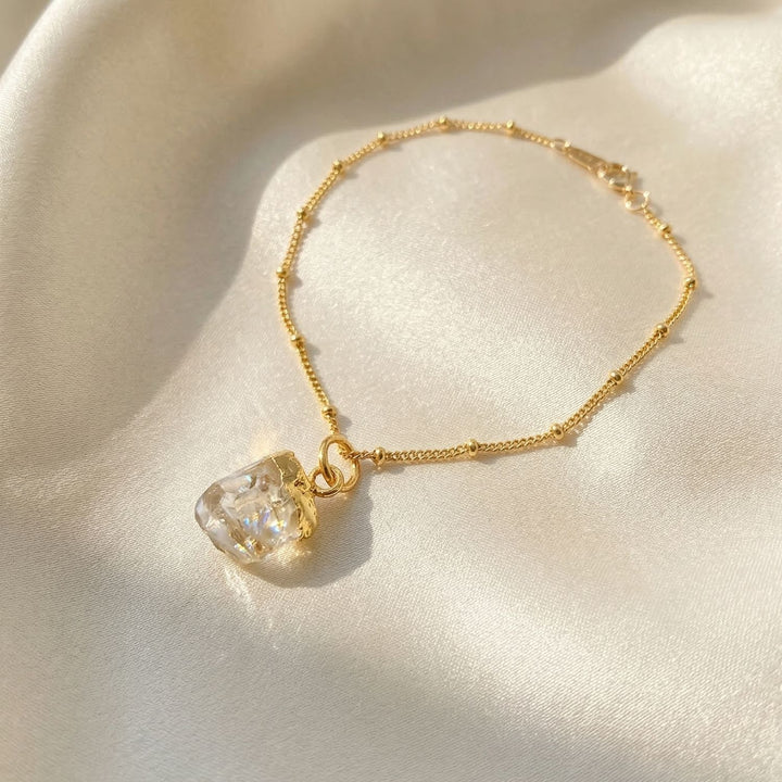 Raw Citrine November Birthstone Satellite Bracelet