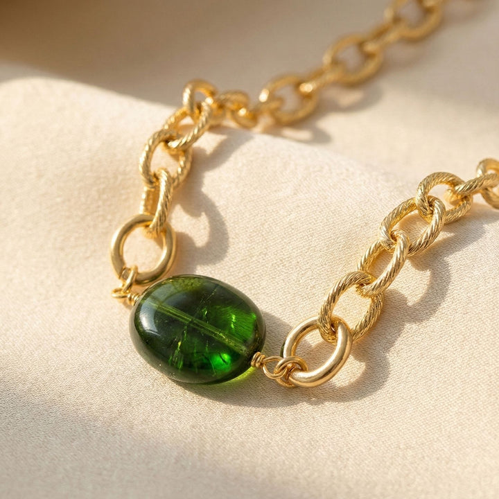 Peridot August Birthstone Statement Pendant Necklace