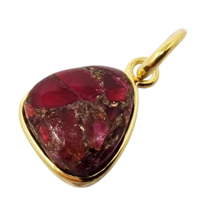 18ct Gold Vermeil Bezel Pendant Garnet