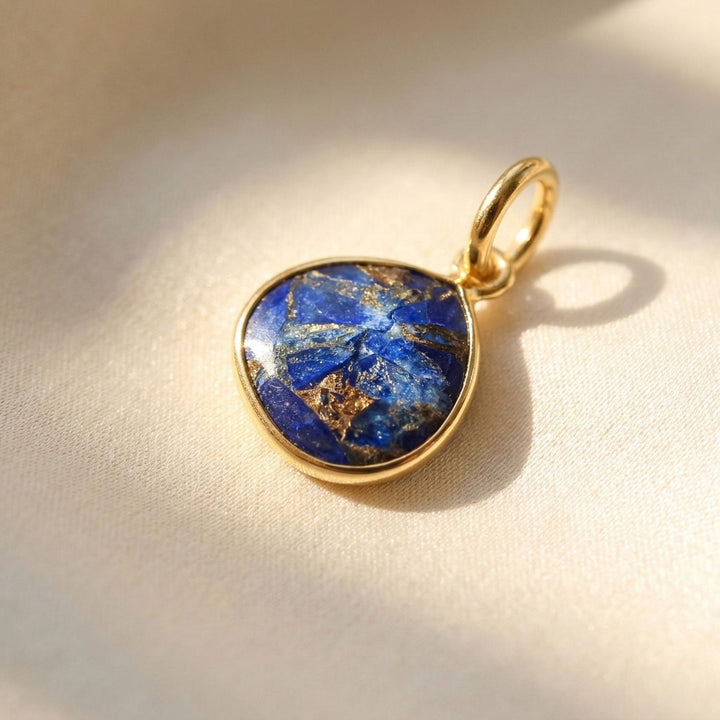 Gold Plated Sapphire Birthstone Heart Pendant