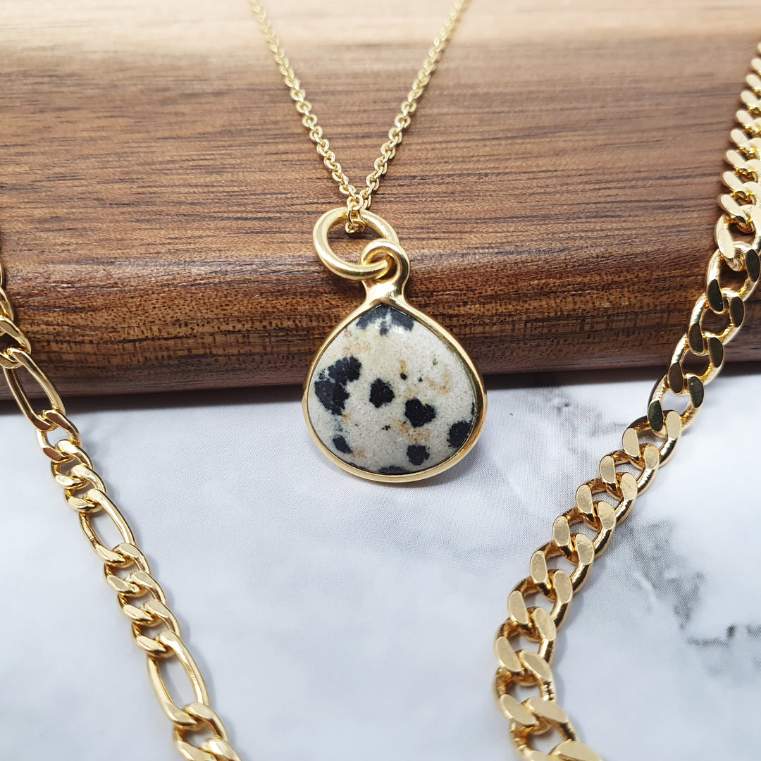 18ct Gold Vermeil Plated Dalmatian Necklace