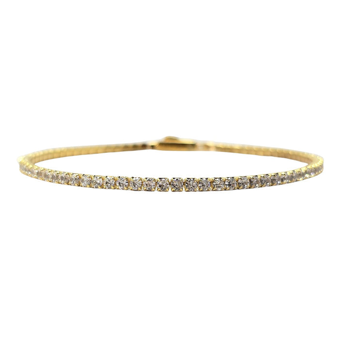 Diamond April Birthstone Dainty Tennis Bracelet