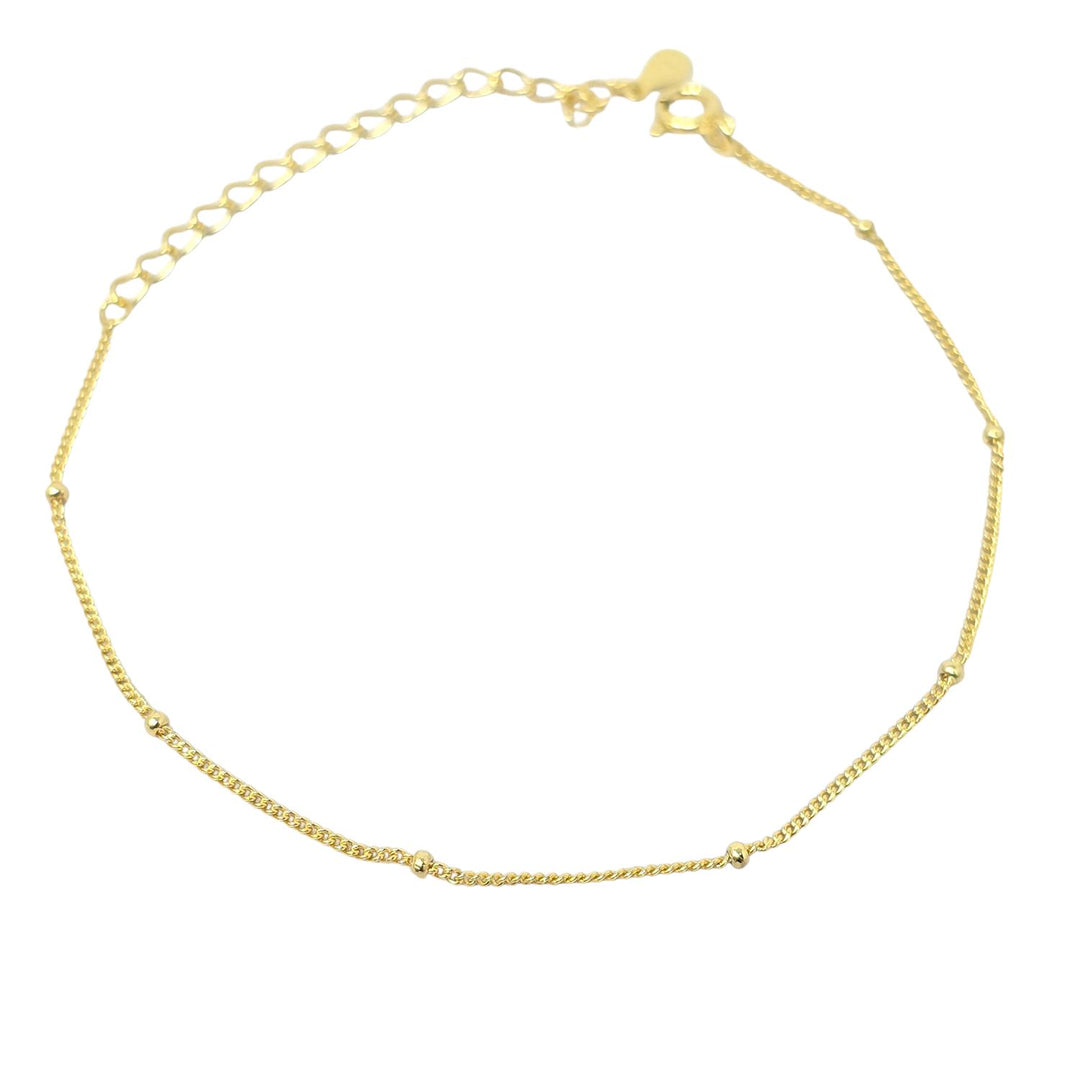 Gold Plated Dainty Satellite Chain Stacking Bracelet