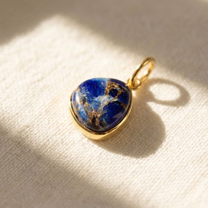 Gold Plated Sapphire September Birthstone Pendant