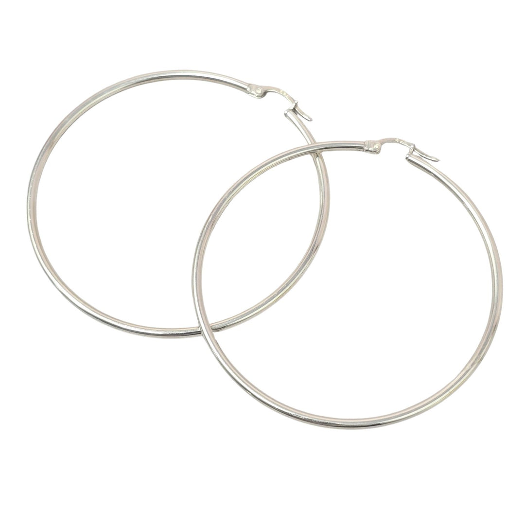 Extra Large Sterling Silver Hoop Earrings
