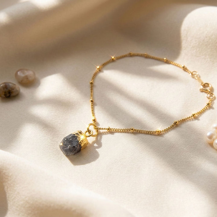 Raw Sapphire September Birthstone Satellite Bracelet