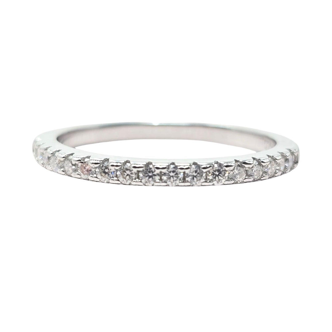 Diamond Moissanite Crystal Sterling Silver Ring