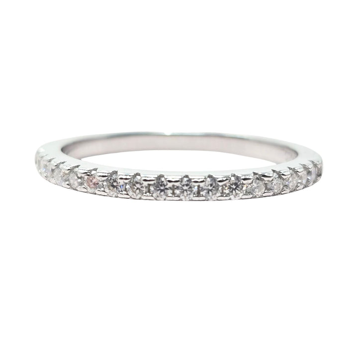 Diamond Moissanite Crystal Sterling Silver Ring