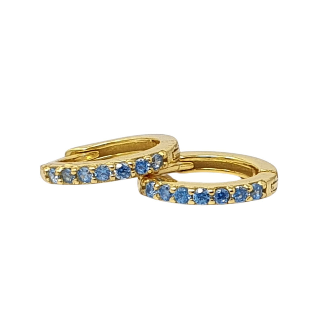 Protextor Parrish Chalcedony Nugget and Gold Hoop Earrings Protextor Parrish Chalcedony Nugget and Gold Hoop Earrings