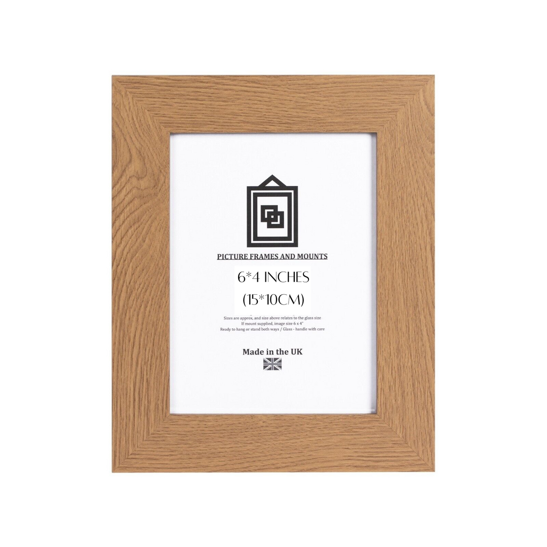 Oak, Walnut 6x4 Inch Photo Poster Frame