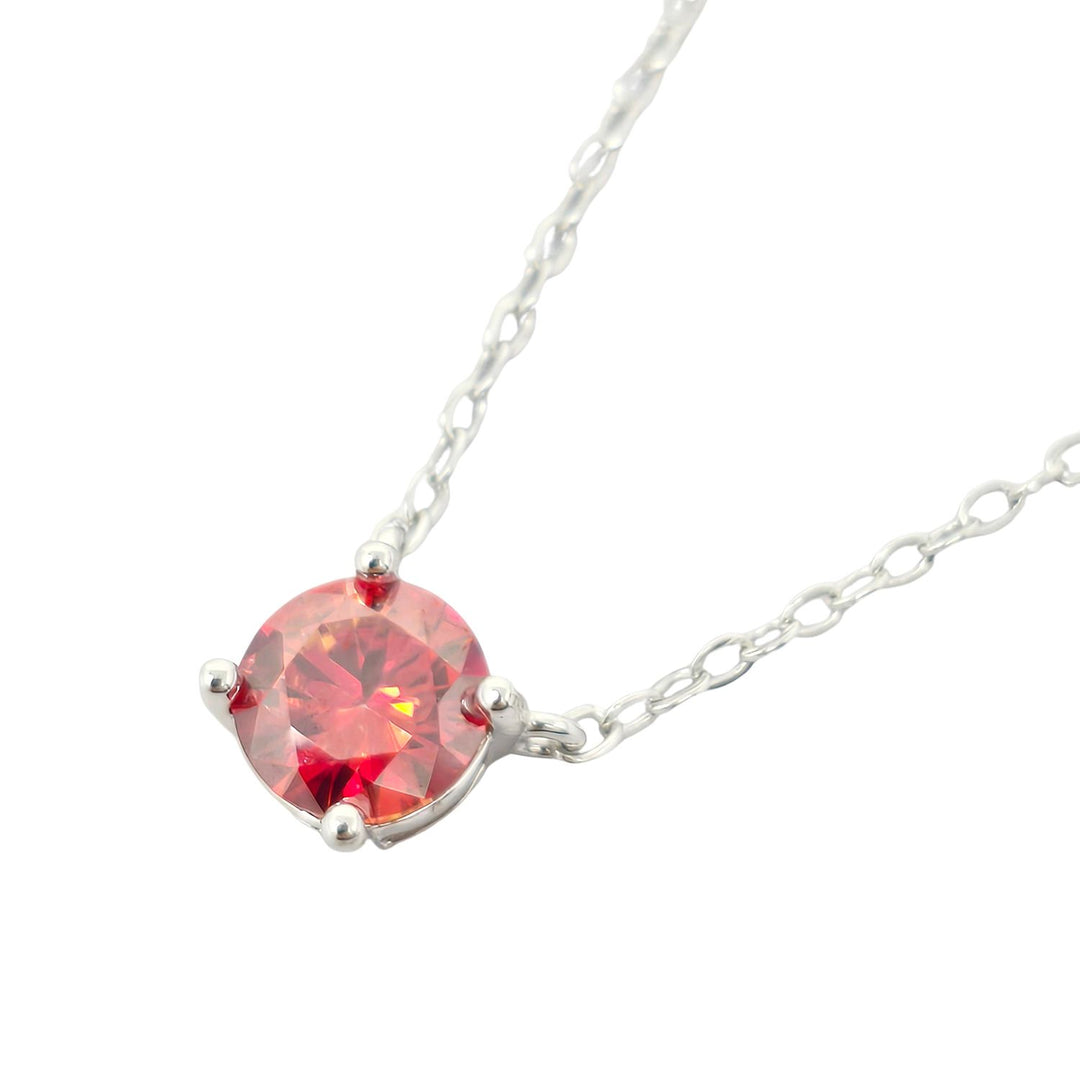 July 1ct Moissanite Crystal Sterling Silver Necklace