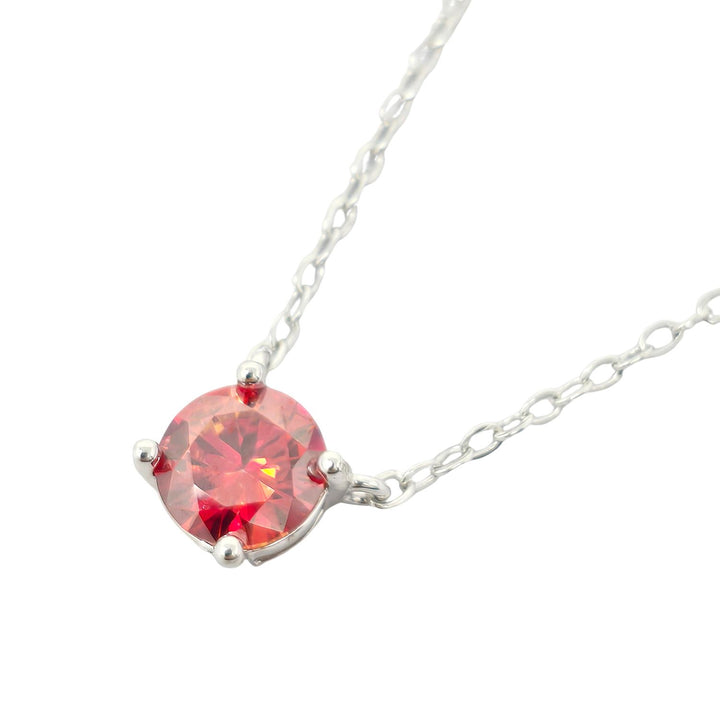 July 1ct Moissanite Crystal Sterling Silver Necklace