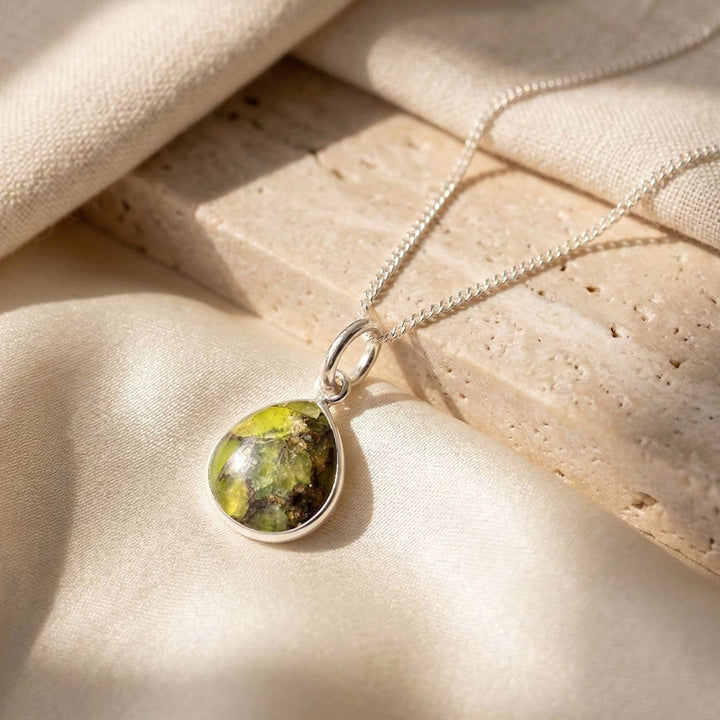 Peridot August Birthstone Sterling Silver Necklace