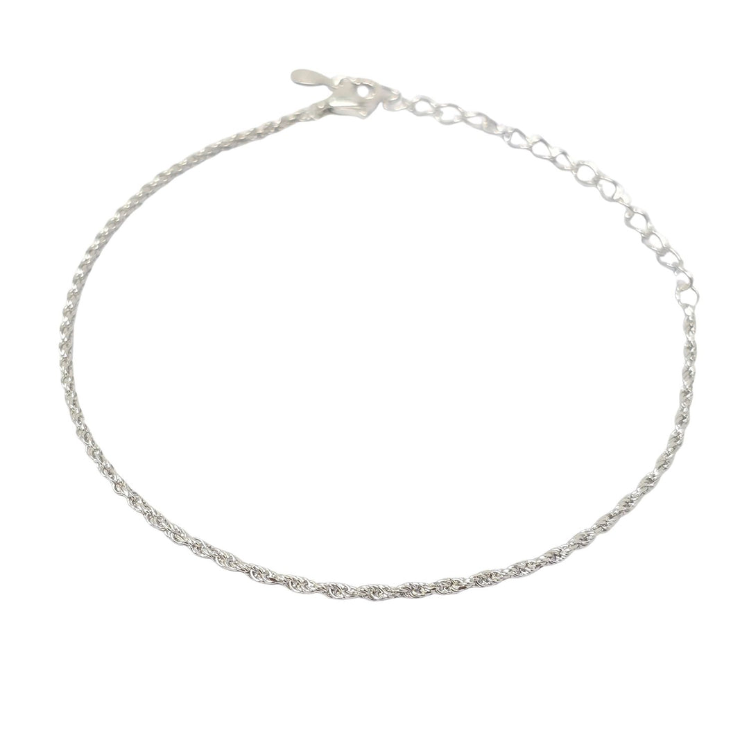 Sterling Silver Everyday Rope Chain Stacking Bracelet