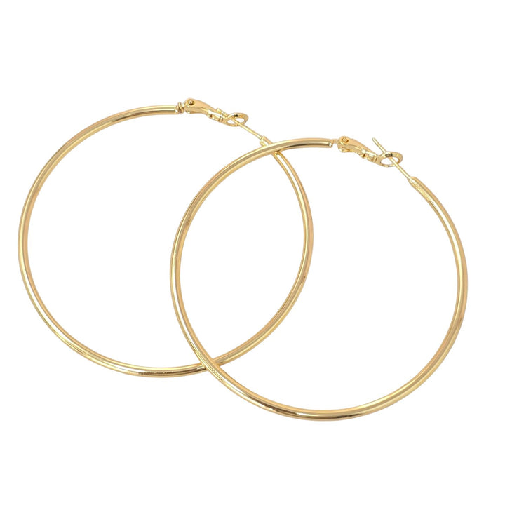 Extra Large Gold Plated Hoop Earrings