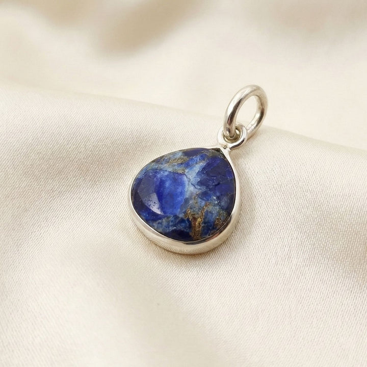 Silver Sapphire September Birthstone Heart Pendant
