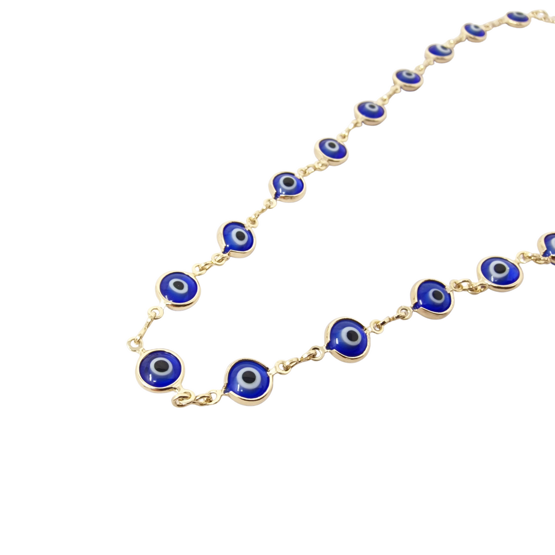 Evil Eye Charm Gold Plated Protection Necklace