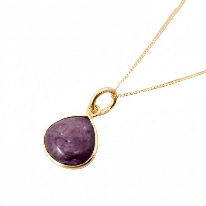 Ruby July Birthstone Gold Vermeil Necklace