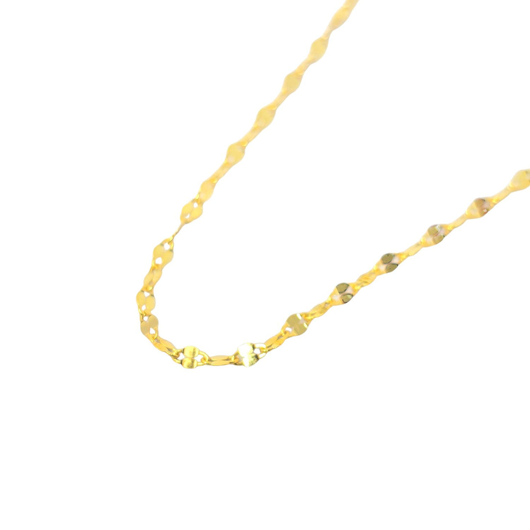 Dainty Glitter Shiny Sparkle Lip Gold Plated Chain
