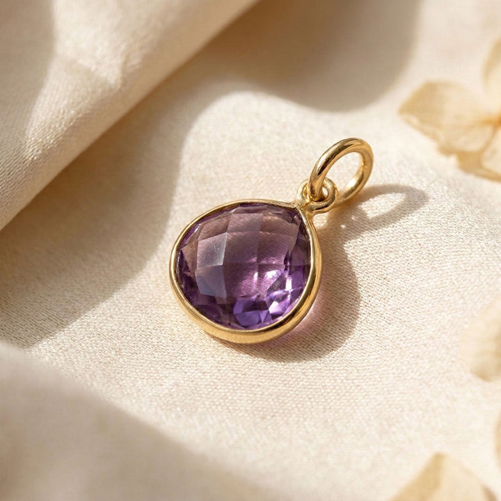 Gold Plated Alexandrite June Birthstone Pendant