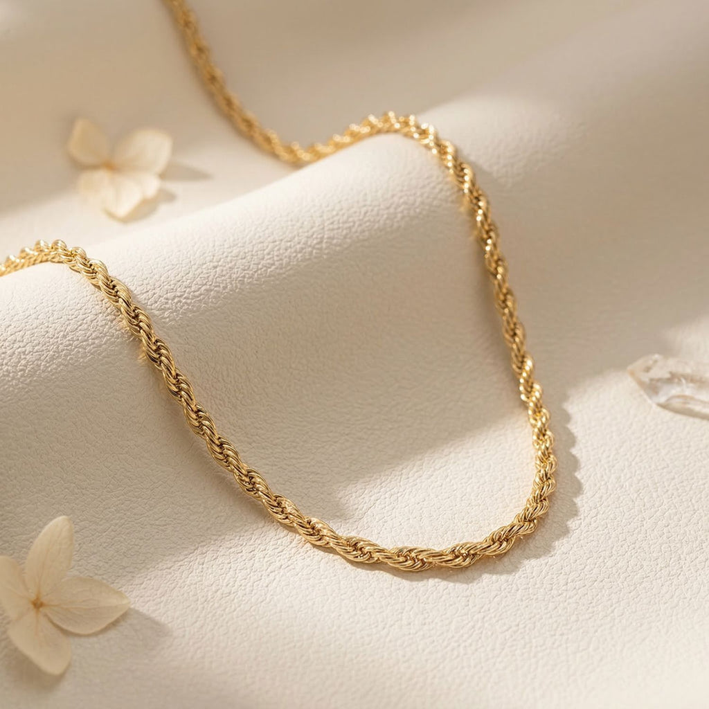 Plated Rope Chain Necklace