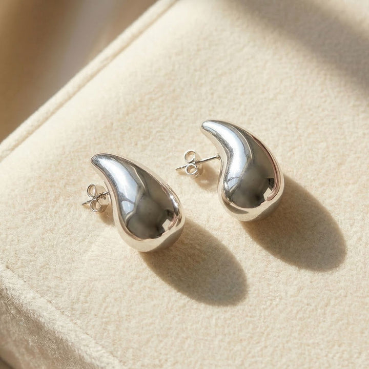 Small Sterling Silver Elegant Teardrop Earrings