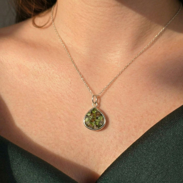 Peridot August Birthstone Sterling Silver Necklace