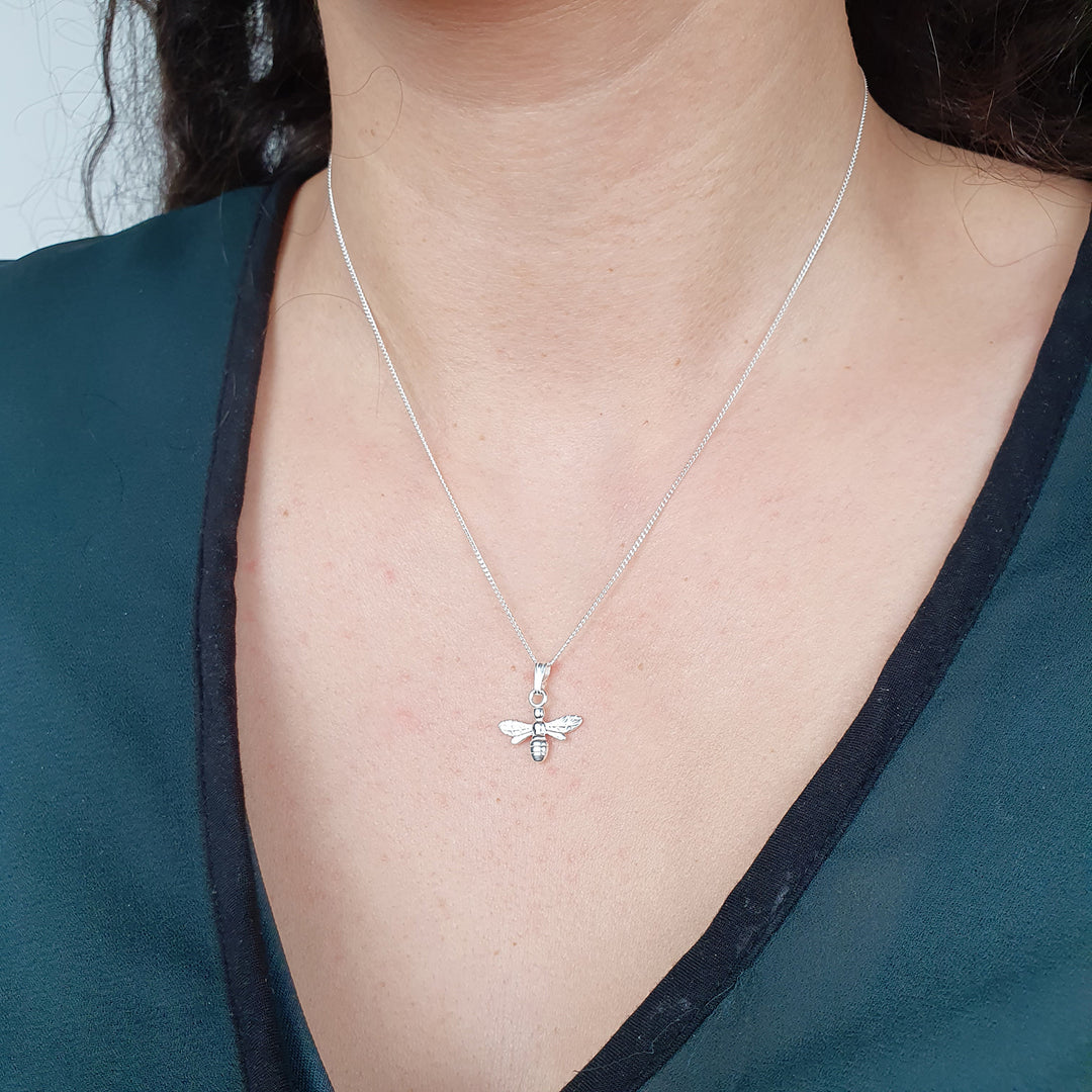 Dainty Minimalist Butterfly Pendant Silver Necklace