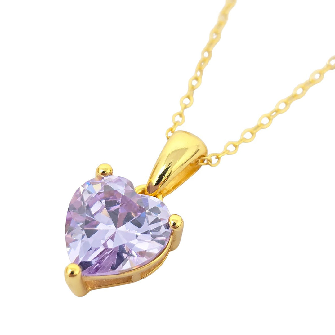 Alexandrite June Birthstone Love Heart Pendant Necklace