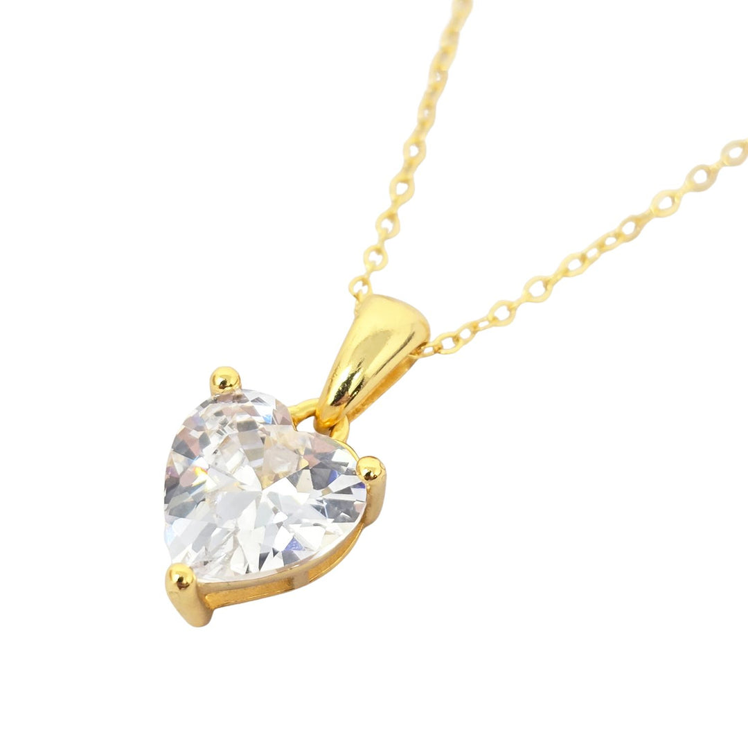 Heart Diamond April Birthstone Necklace