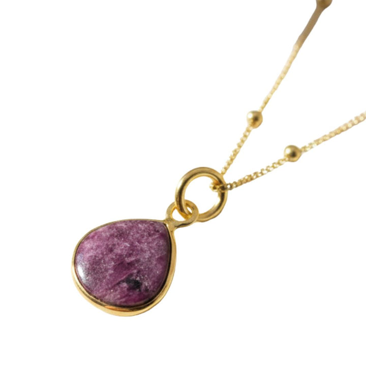 Ruby July Birthstone Gold Vermeil Necklace