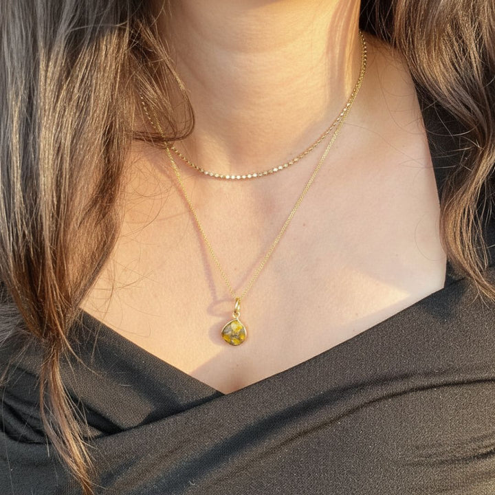 18ct Gold Vermeil Plated Citrine November Birthstone Necklace