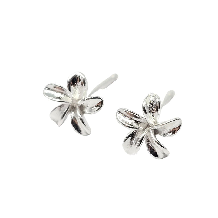 Dainty Mini Tiny Flower Stud Sterling Silver Earrings