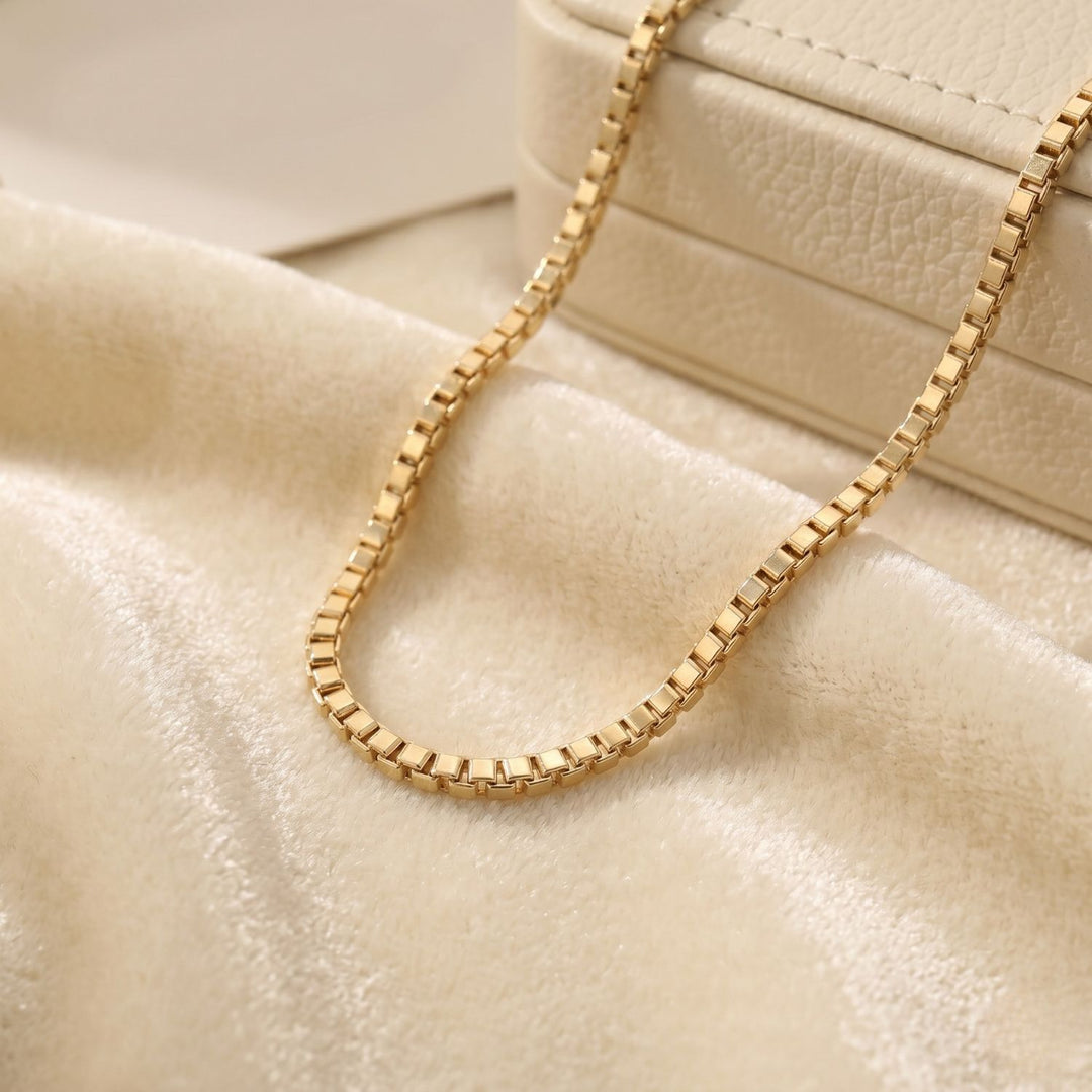18ct Gold Filled Box Chain Necklace