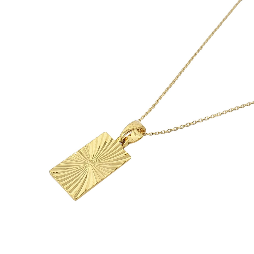 18ct Gold Vermeil Bar Pendant Necklace