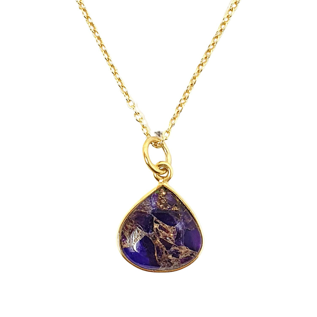 18ct Gold Vermeil Plated Amethyst Necklace