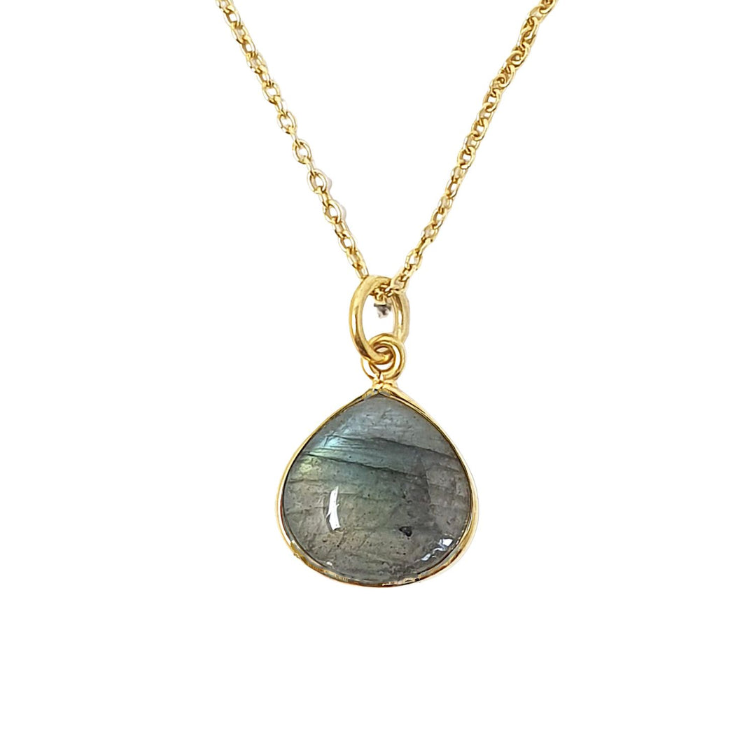 18ct Gold Vermeil Plated Labradorite Necklace