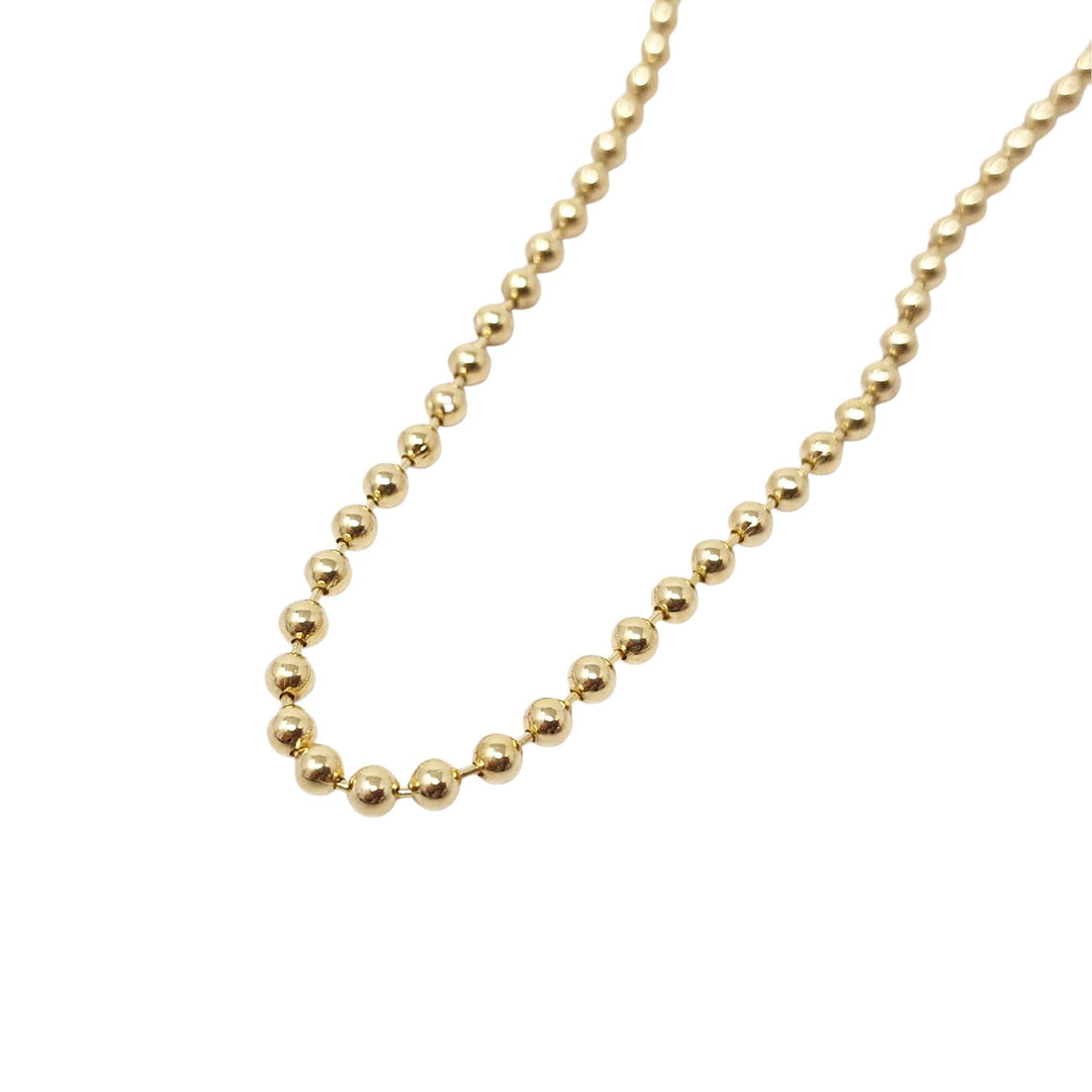 18ct Gold Plated Classic Ball Bead Extra Long Chain