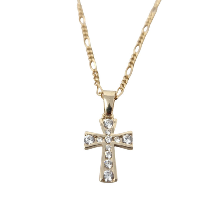 18ct Gold Plated Religious Cross Pendant Necklace