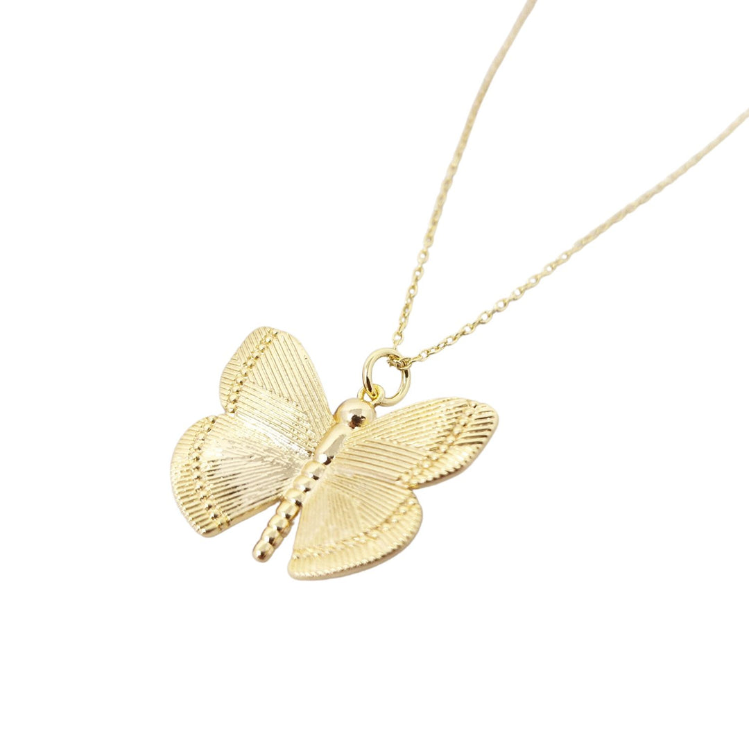 18ct Gold Plated Dainty Butterfly Charm Necklace