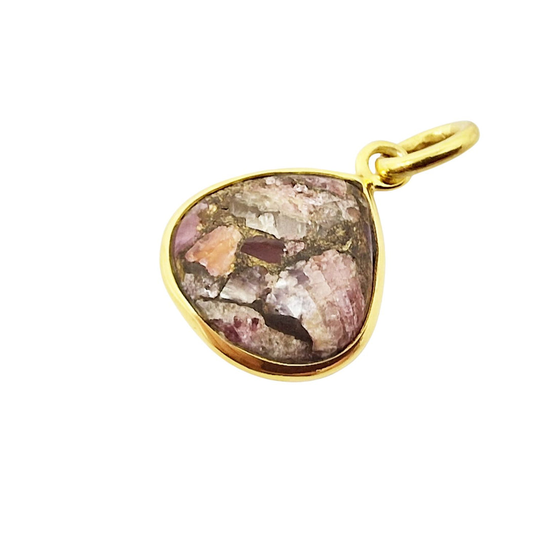 Gold Vermeil Pink Tourmaline Gemstone Pendant