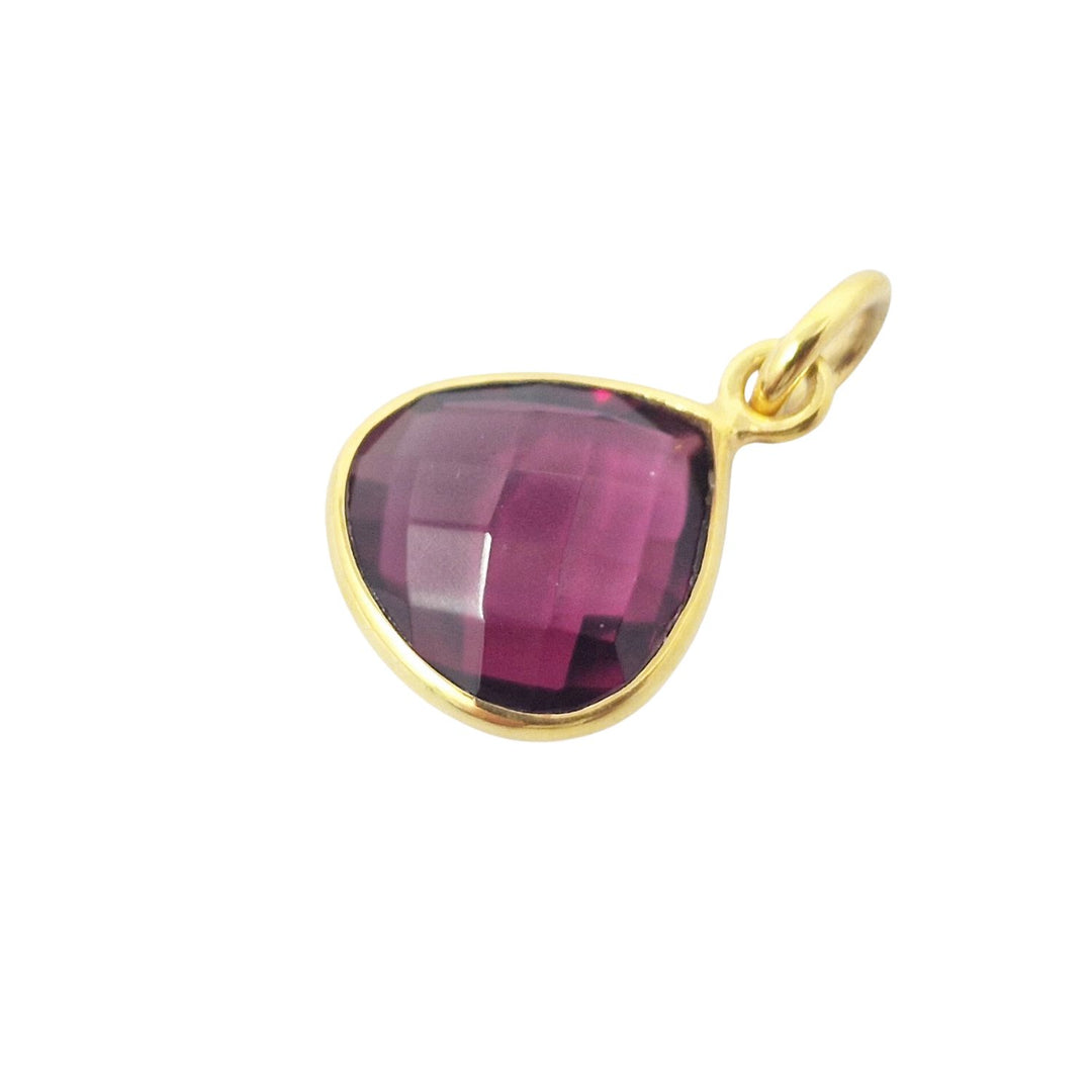 Pink Tourmaline October Birthstone Gold Plated Pendant