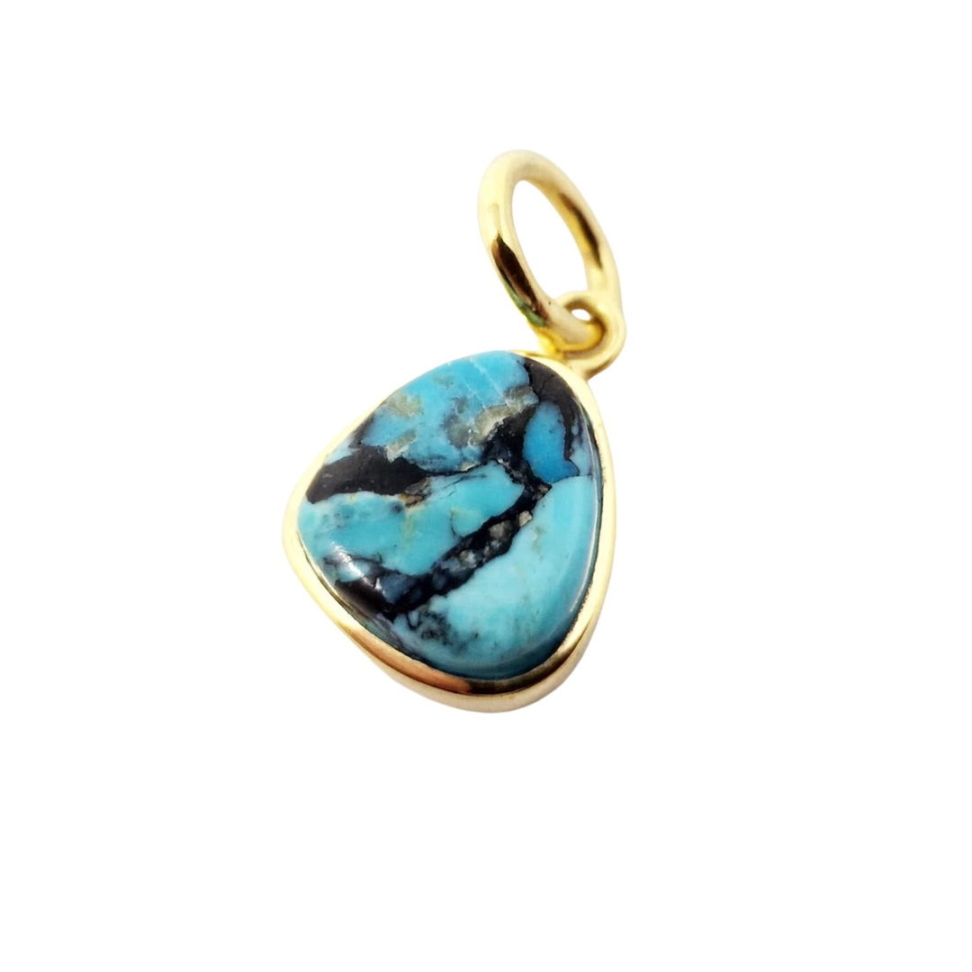 18ct Gold Plated Turquoise December Birthstone Pendant