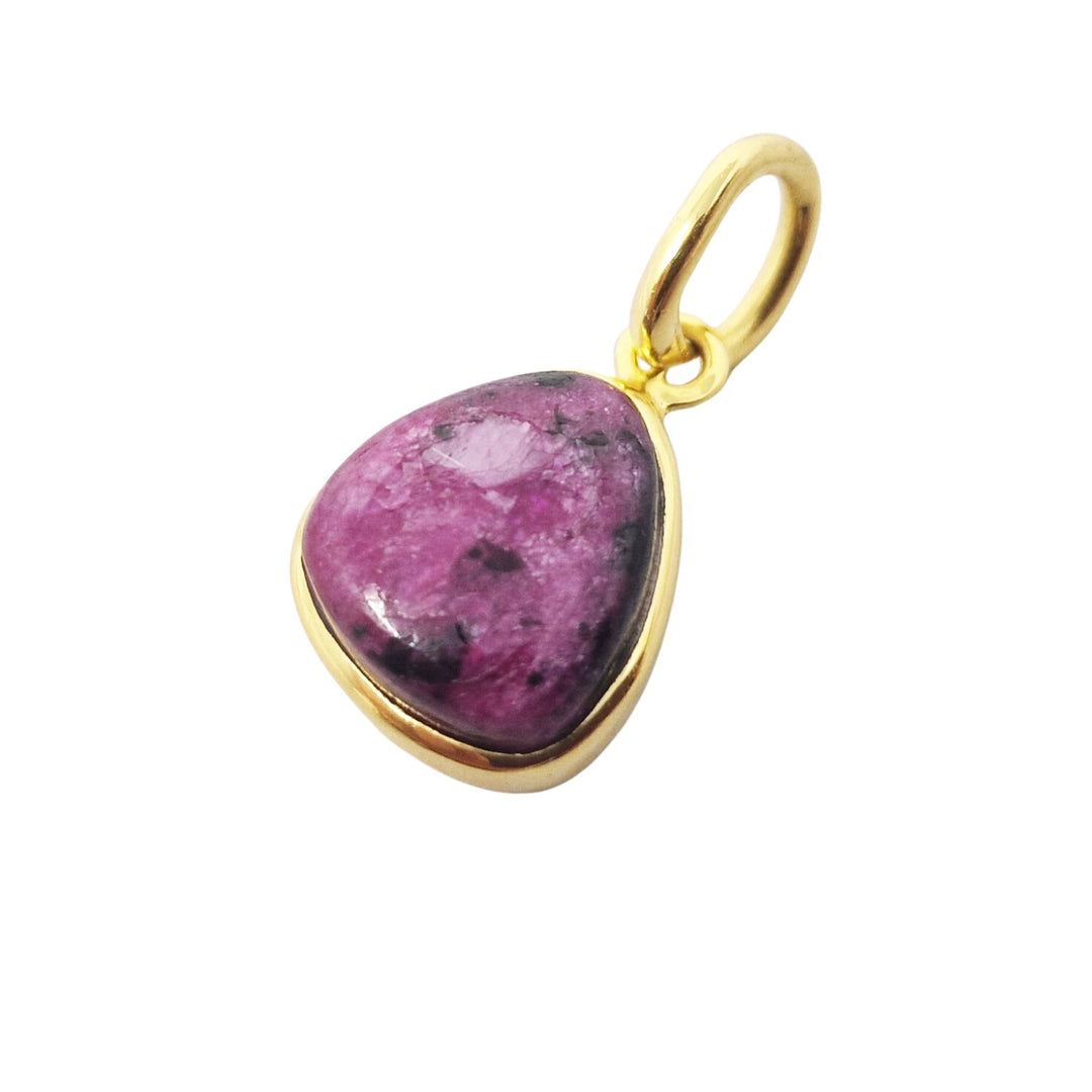 18ct Gold Plated Ruby July Birthstone Pendant
